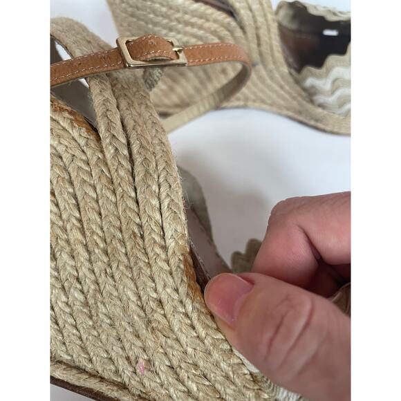 Kate Spade Wedge  Espadrille Sandal Size 7 Made in Spain - Picture 6 of 8